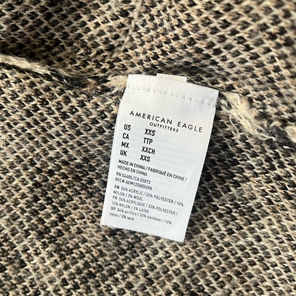 American Eagle Oversized Leopard Cardigan. Super Soft! Size XXS - Picture 11 of 13